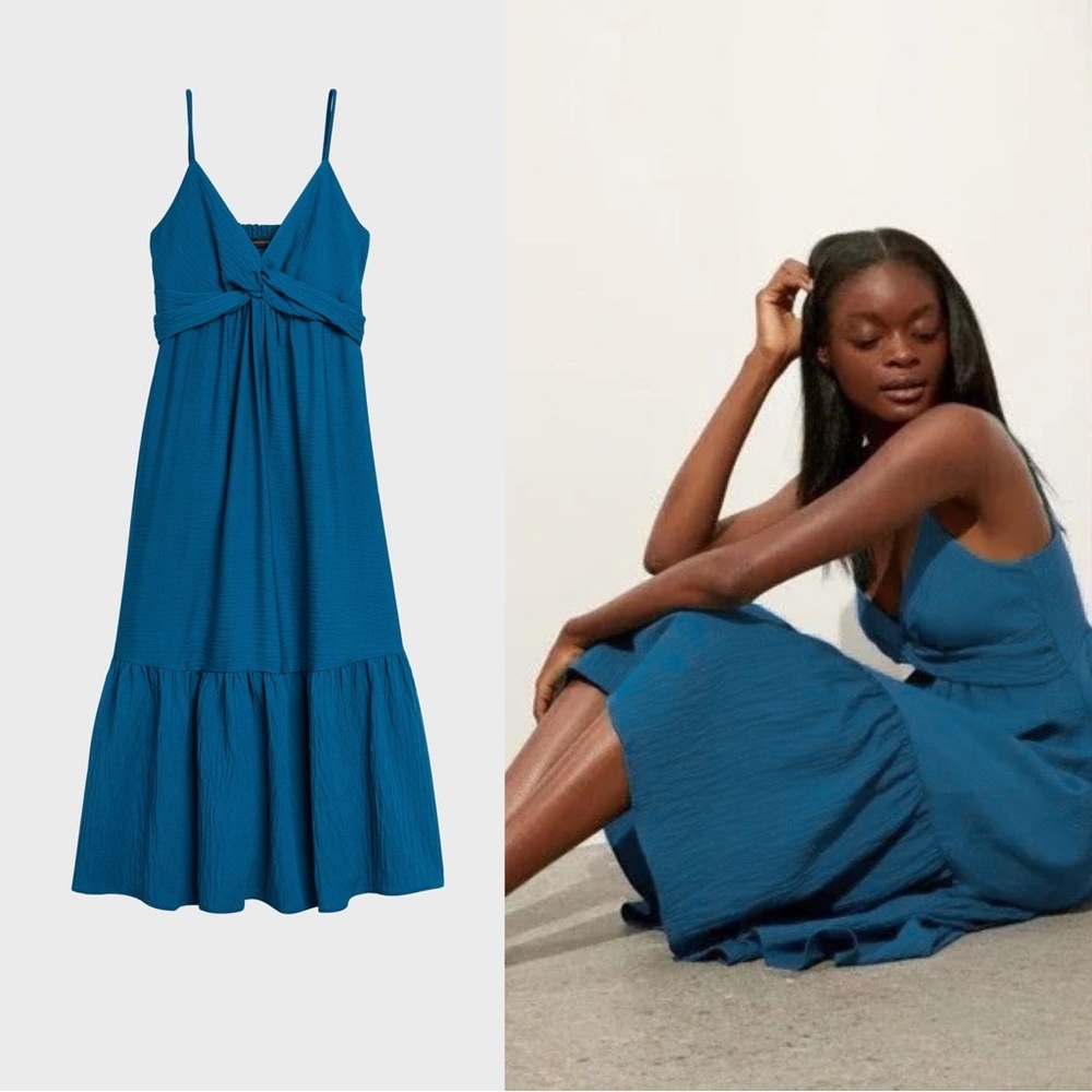 Banana Republic Teal Blue Midi Sundress